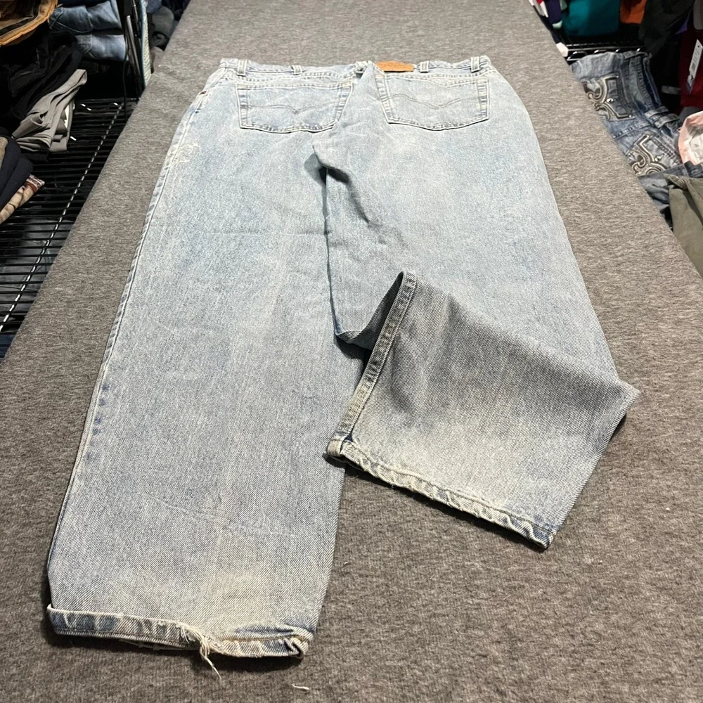 Vintage Levi 560 Comfort Fit Tapered Leg Jeans Light Wash 40x30 90s Mens Denim